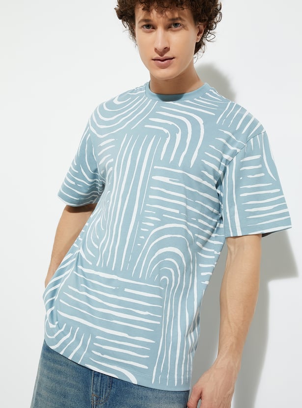Graphic Printed Oversized T-Shirt for Men in Casual Style