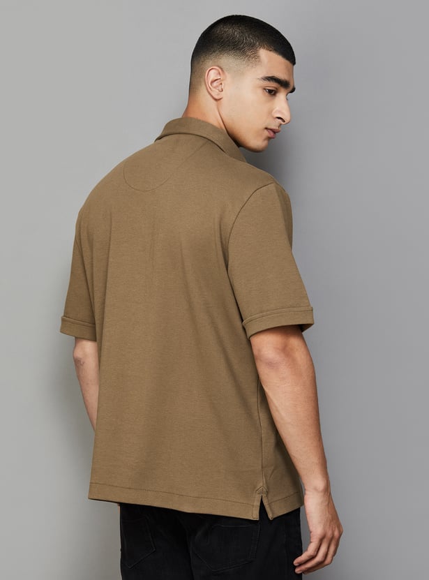 Elegant Men’s Regular Fit Textured Shirt – Comfortable Casual and Formal Blend for Work, Events, and Weekend Style
