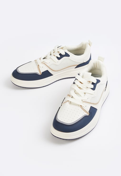 Stylish Men’s Colourblock Sneakers Fashionable Lightweight Shoes for Walking Running and Fitness