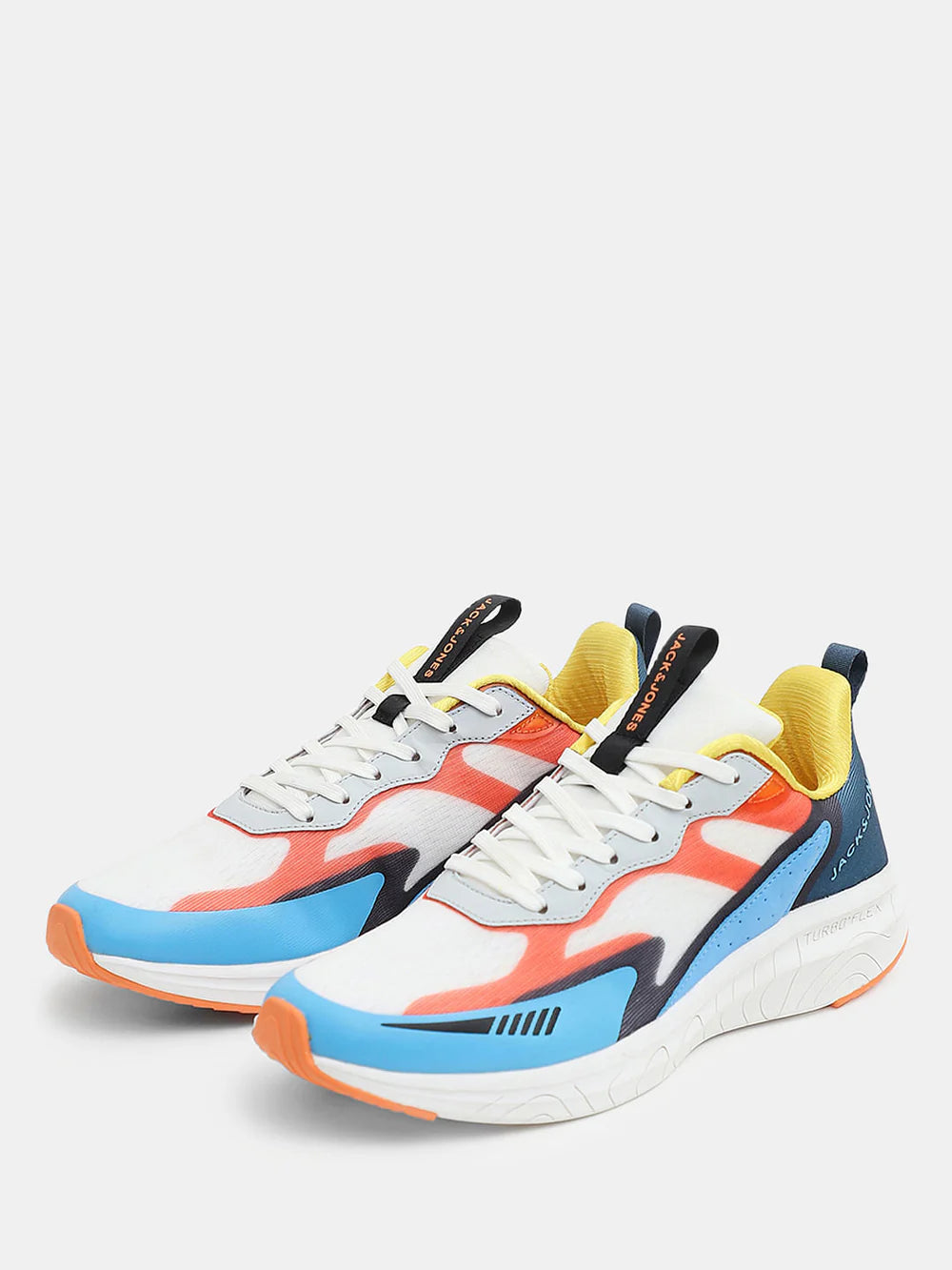Modern Men’s White Colourblock Sneakers for Everyday Comfort, Walks and Casual Wear