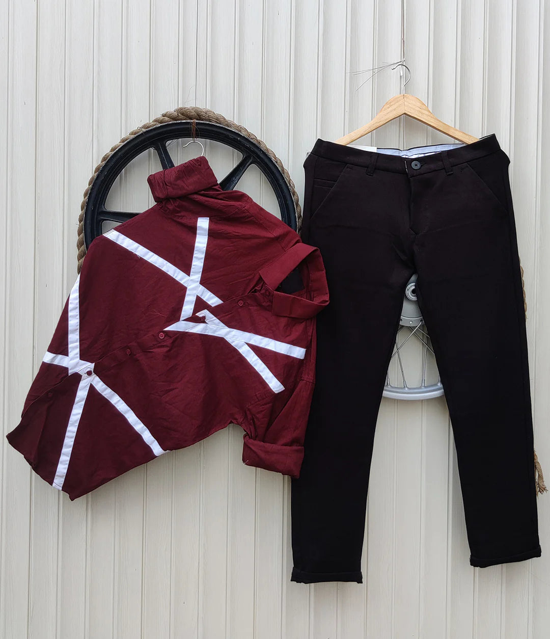 Men’s Denim Jeans with Designer Shirt Combo Pack for Casual and Semi-Formal Wear