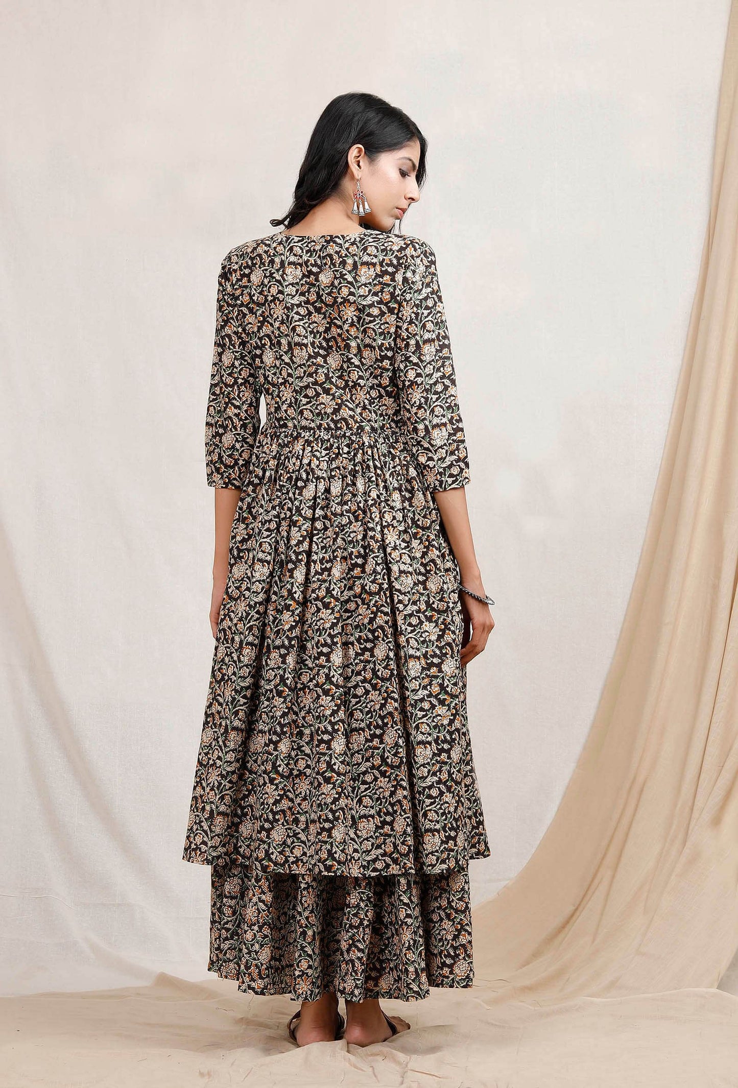 Stylish Black & Beige Kalamkari Cotton Kurta for Everyday & Occasion Wear