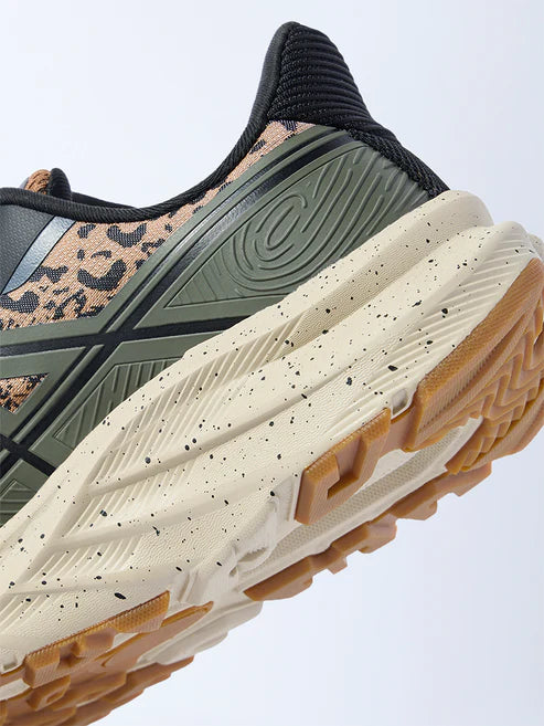 Olive Speckle Lace-Up Sneakers for Men’s Smart Casual Look