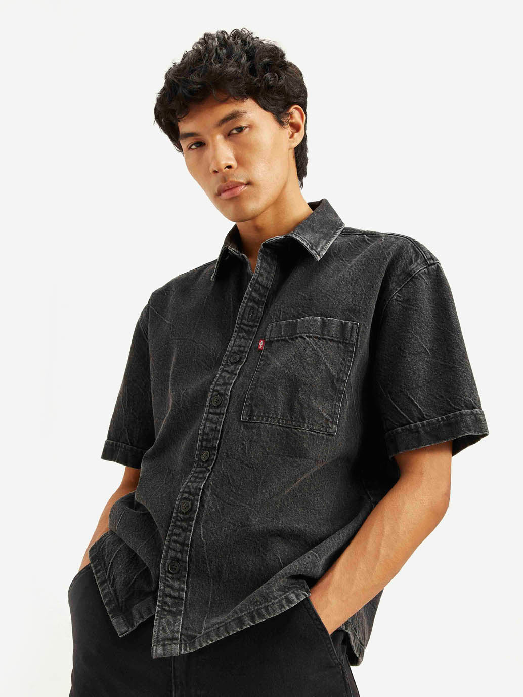 Trendy Men’s Relaxed Fit Solid Denim Overshirt – Durable and Fashionable Casual Wear for Travel, Parties, and Weekend Style