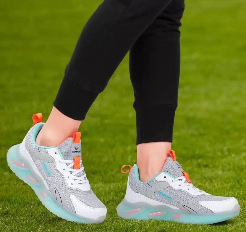 Sleek Grey Sports Sneakers for Men for Jogging and Training