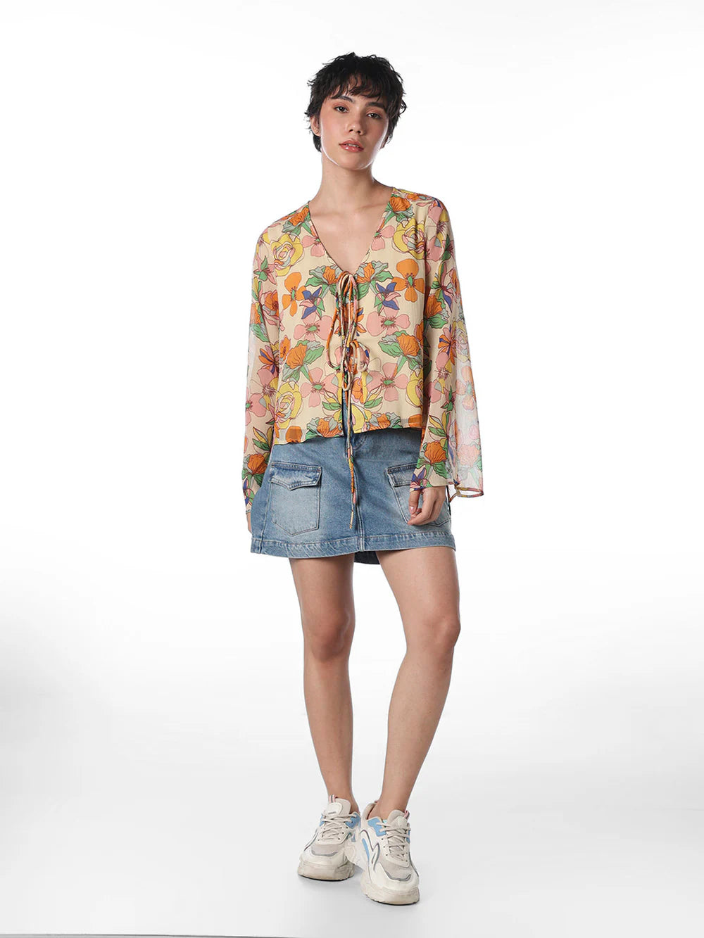 Trendy Multi-Colour Floral Top for Women with Comfortable Fit and Everyday Styling
