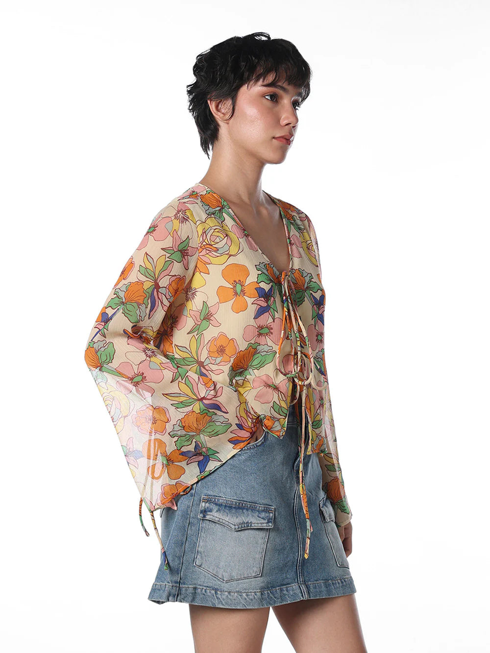 Trendy Multi-Colour Floral Top for Women with Comfortable Fit and Everyday Styling
