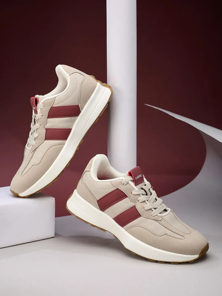 Lightweight Beige Sneakers for Men with Comfortable Sole