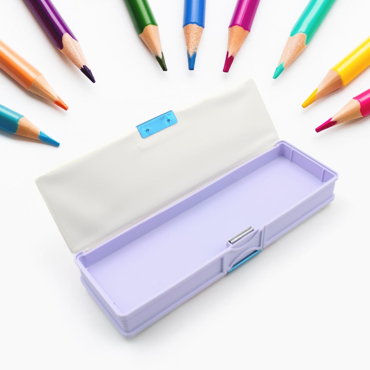 4138 Multipurpose Compass Box Plastic Double Deck Pencil Case With 2 Compartments Supplies Utility Box Storage Organizer Pencil Box For School Cartoon Printed Pencil Case For Kids Birthday Gift For Girls Boys