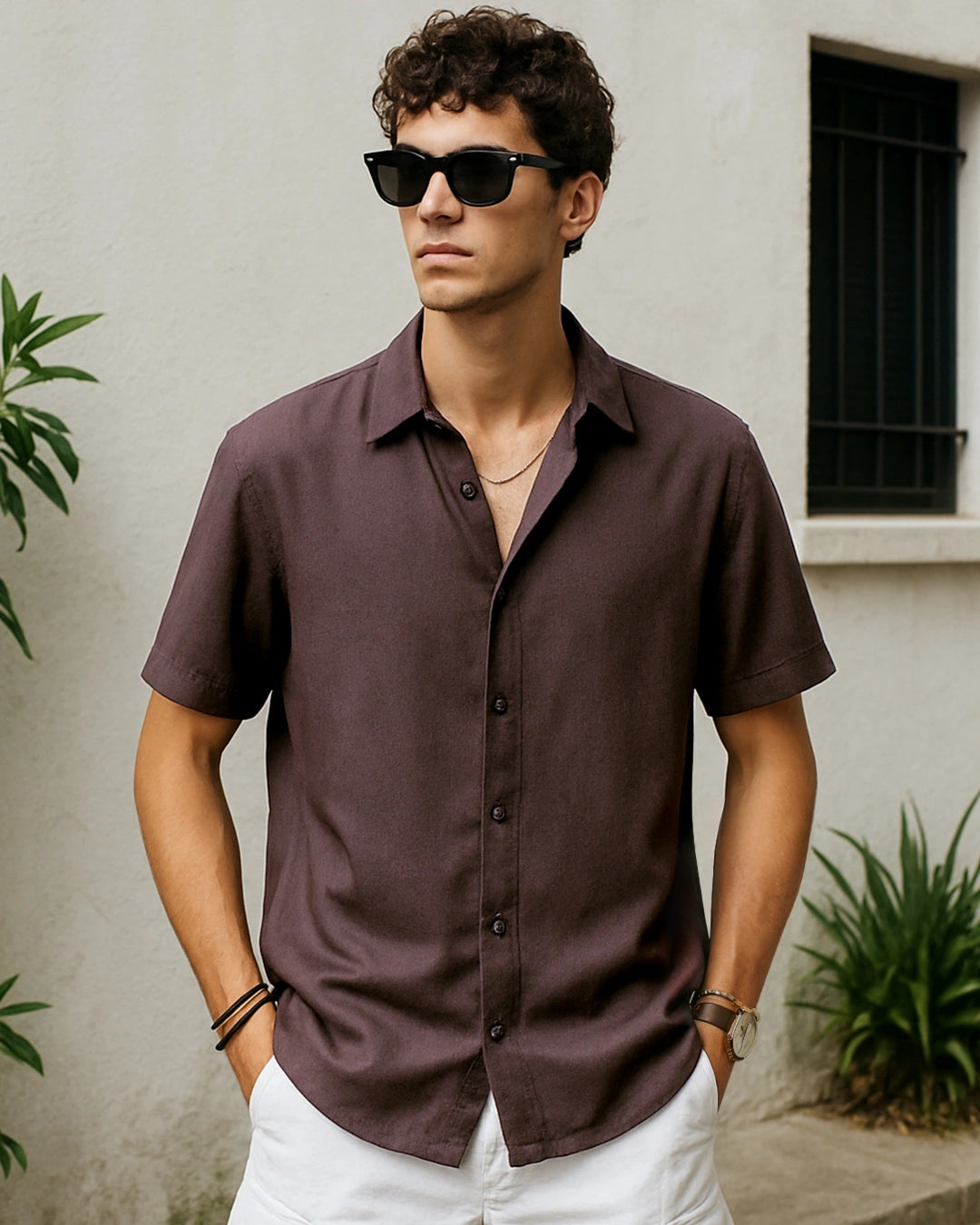 Modern Men’s Brown Oversized Shirt – Relaxed Fit Fashion Essential for Layering, Street Style, and Casual Outings