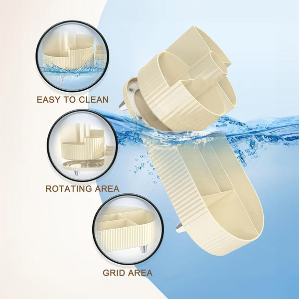 Cream Cosmetic Organizer Single Piece Storage for Beauty Tools Lipsticks and Skincare Products