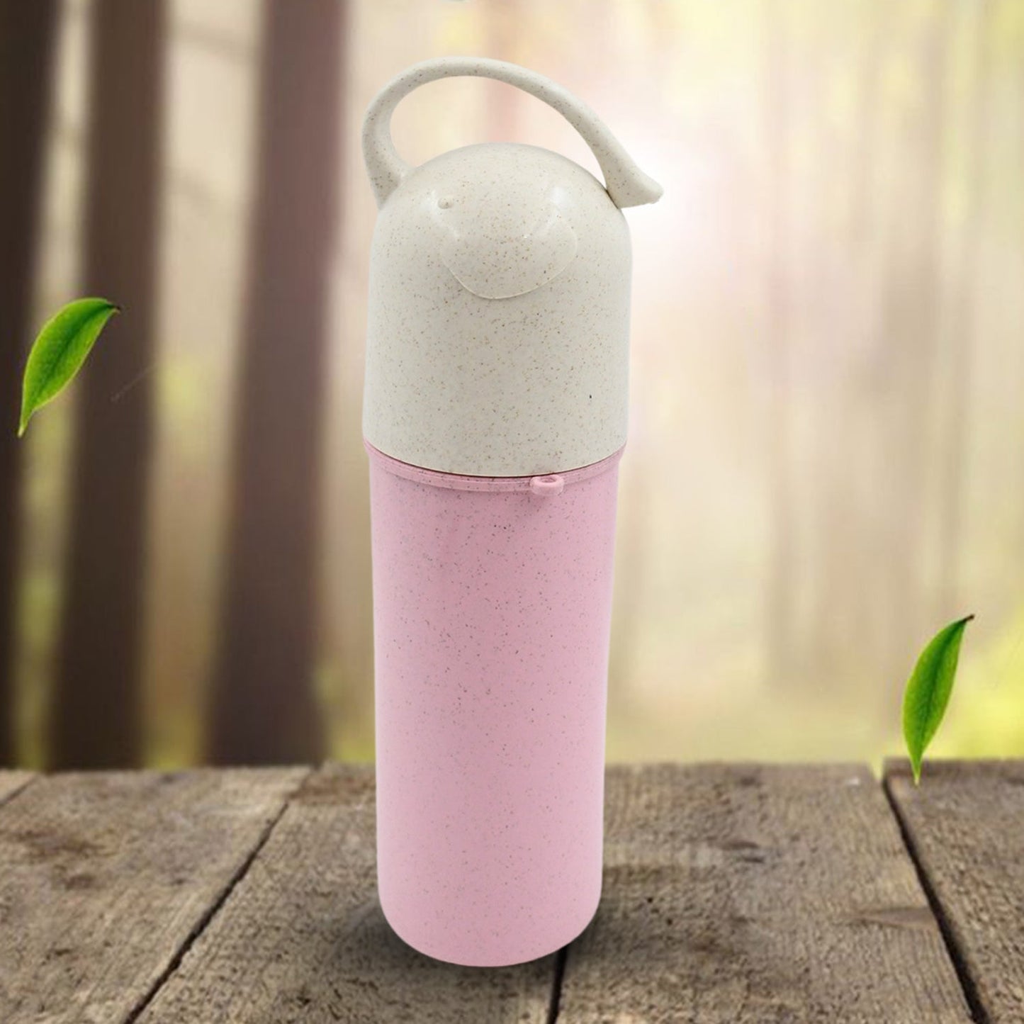13075 Travel Coffee Cup Portable Water Bottle Wheat Straw Coffee Tea Mug Coffee Mug With Lids Handle For Coffee Teaportable For School(300 Ml Approx)