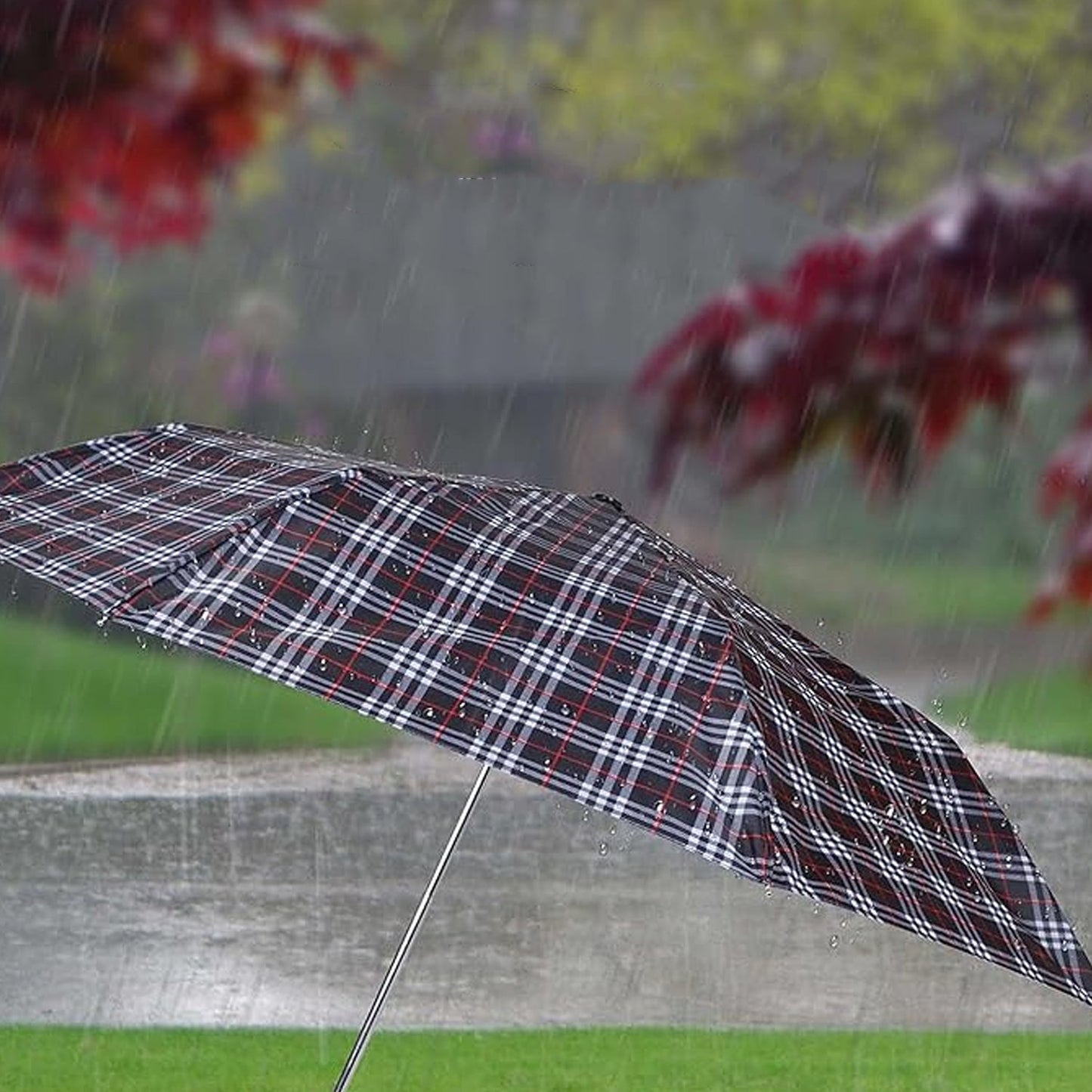 3-fold Sun Rain Protective Solid Foldable Umbrella (1 Pc)