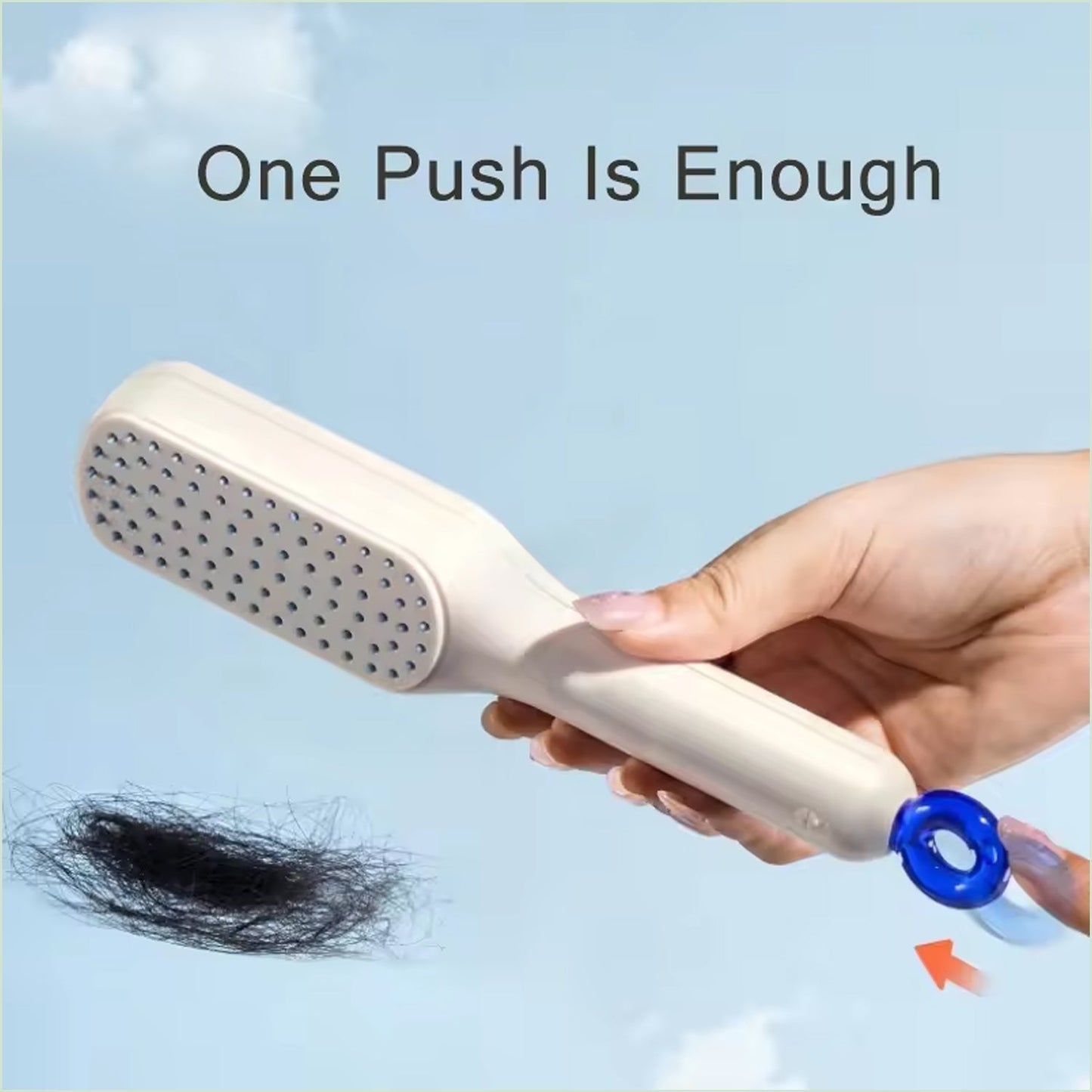 Self-cleaning Hairbrush Massage Comb (1 Pc With Box)