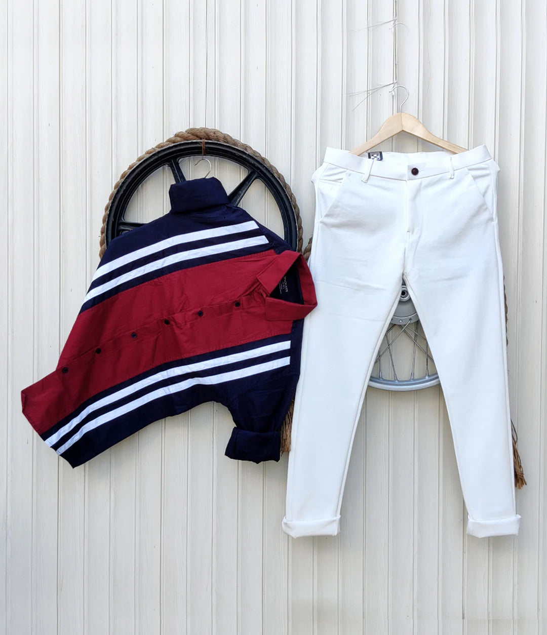 Casual to Semi-Formal Denim Jeans and Designer Shirt Outfit for Men