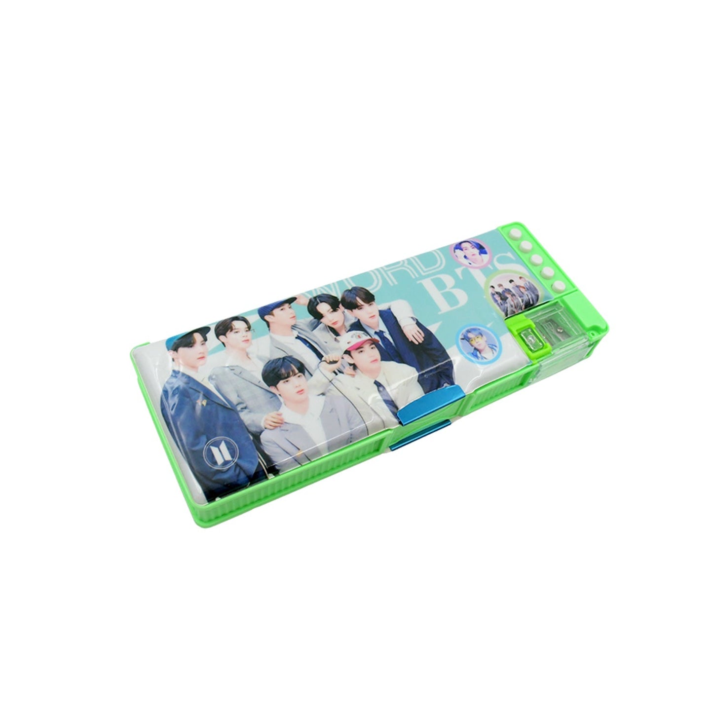 4251 Multipurpose Compass Box Pencil Box With 2 Compartments For School Cartoon Printed Pencil Case For Kids Birthday Gift For Girls Boys Cartoon Printed Pencil Case For Kids.