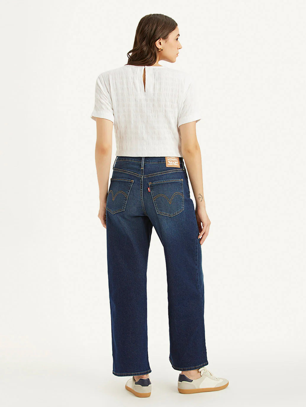 Stylish Women’s Blue High Waist Wide Leg Denim Jeans for Everyday Wear