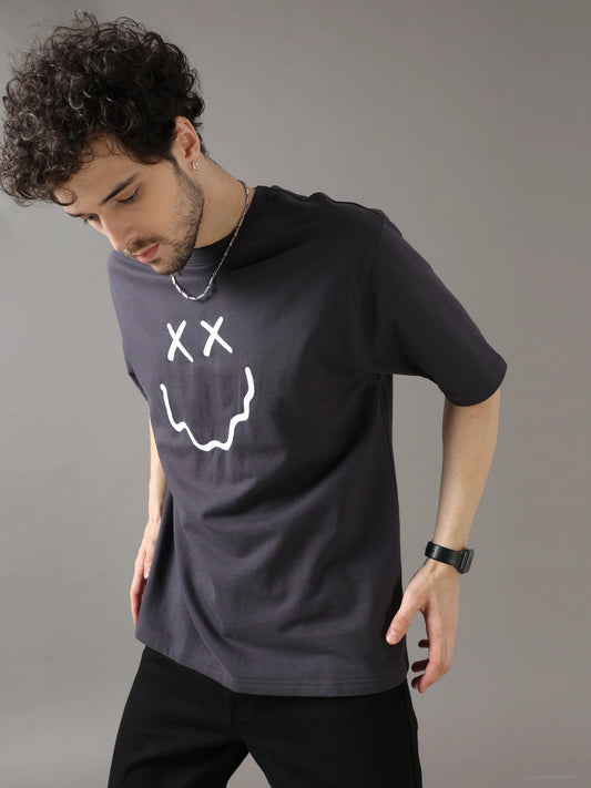 Black Creep It Real Graphic Oversized T Shirt Perfect for Streetwear and Weekend Outfits