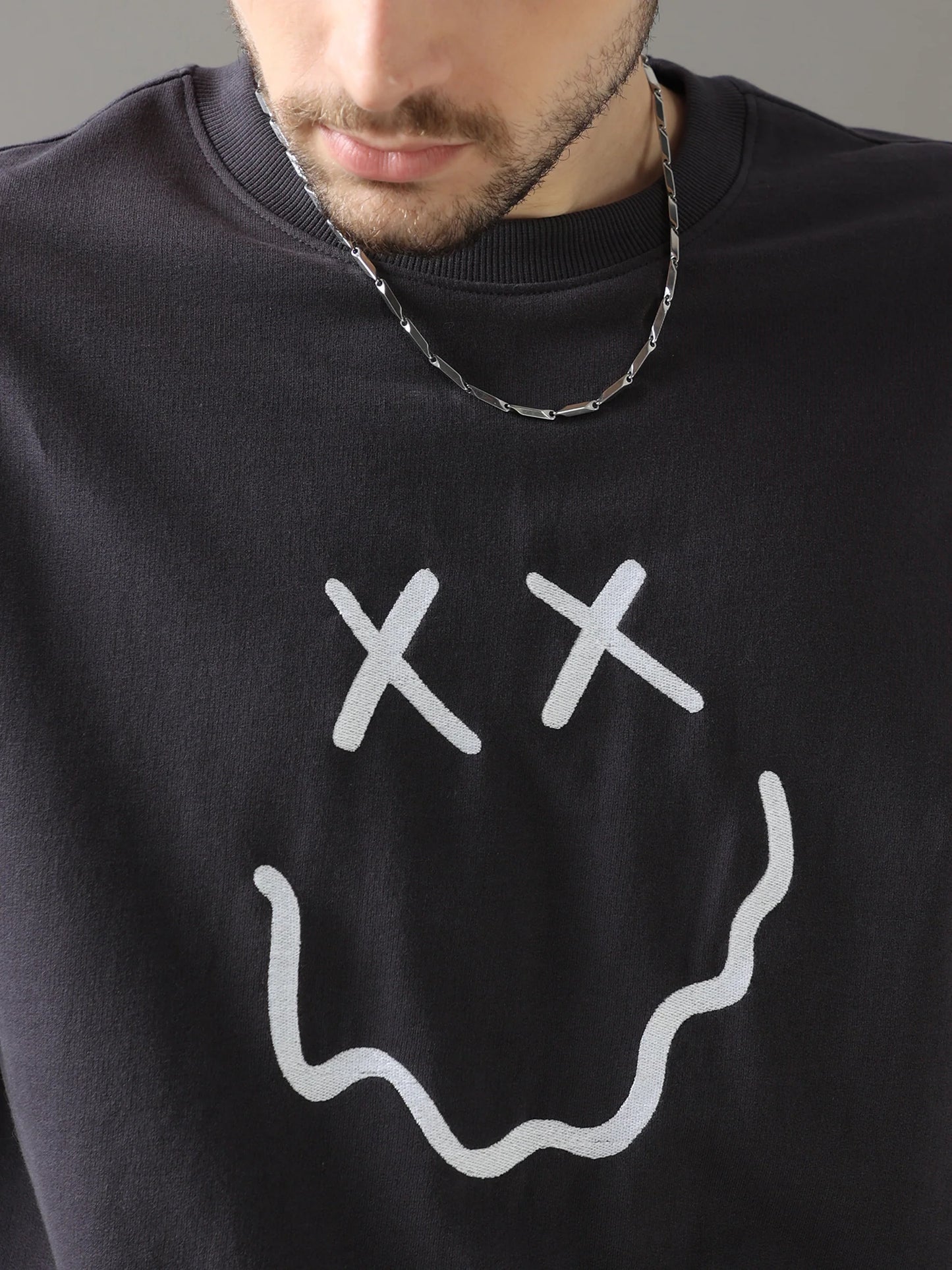 Black Creep It Real Graphic Oversized T Shirt Perfect for Streetwear and Weekend Outfits
