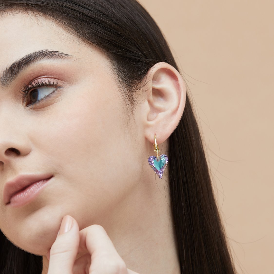 Heart Hoops for Women Sleek and Elegant Design