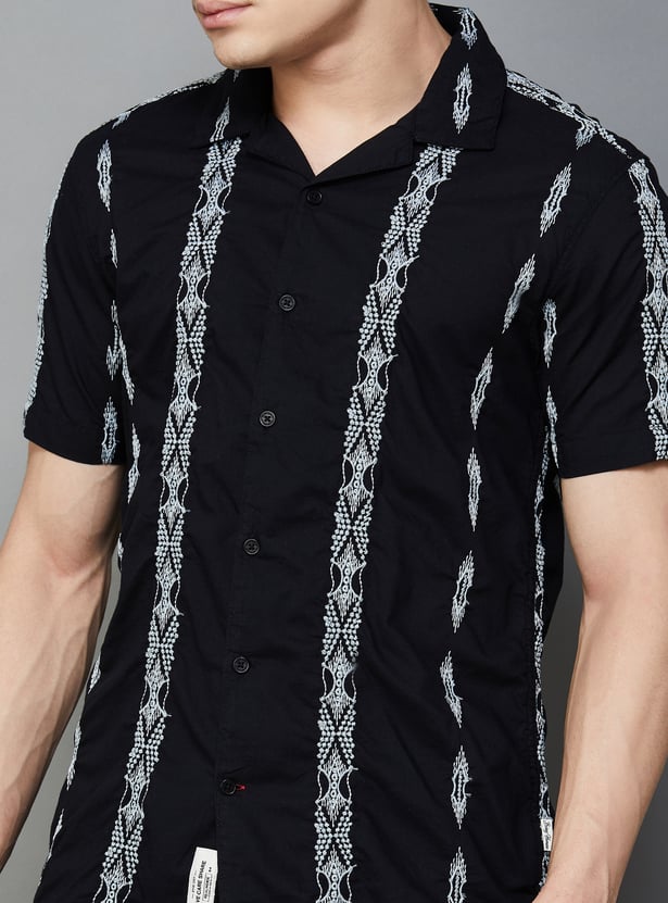 Premium Men’s Embroidered Slim Fit Moderno Shirt – Sleek and Stylish Wardrobe Essential for Modern Celebrations