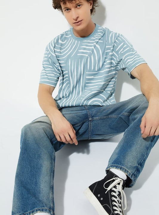 Graphic Printed Oversized T-Shirt for Men in Casual Style