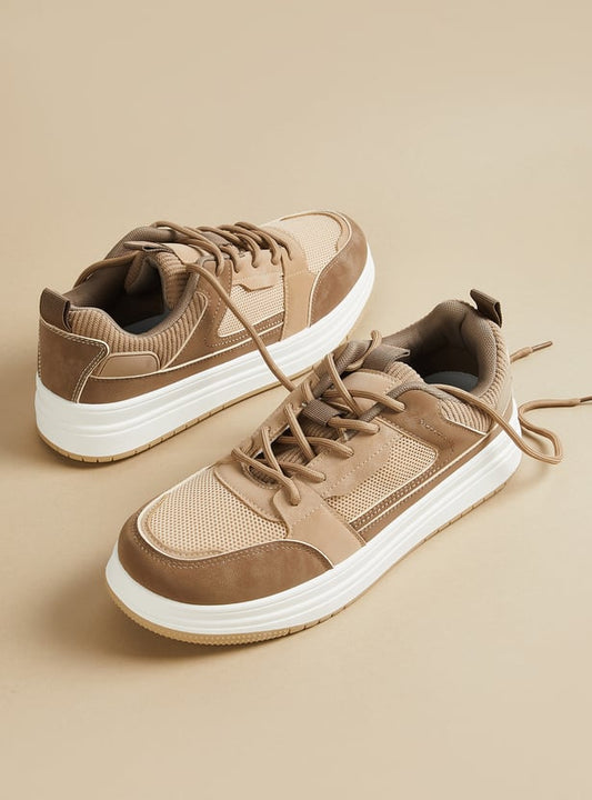 Contemporary Men’s Colorblock Sneakers for Casual Outfits, Office, and Weekend Wear