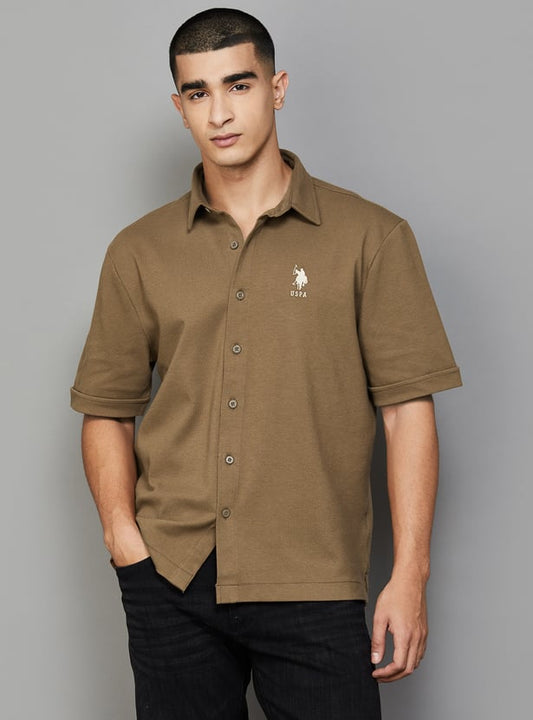 Elegant Men’s Regular Fit Textured Shirt – Comfortable Casual and Formal Blend for Work, Events, and Weekend Style