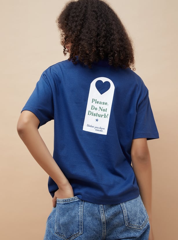 Fashionable Back Graphic Print Drop Shoulder T-shirt for Men for Parties and Casual Looks