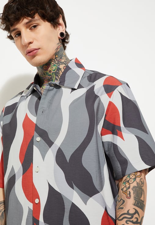 Premium Men’s Printed Relaxed Fit Shirt Comfortable Breathable Fashion Shirt for Office Summer Wear and Streetwear