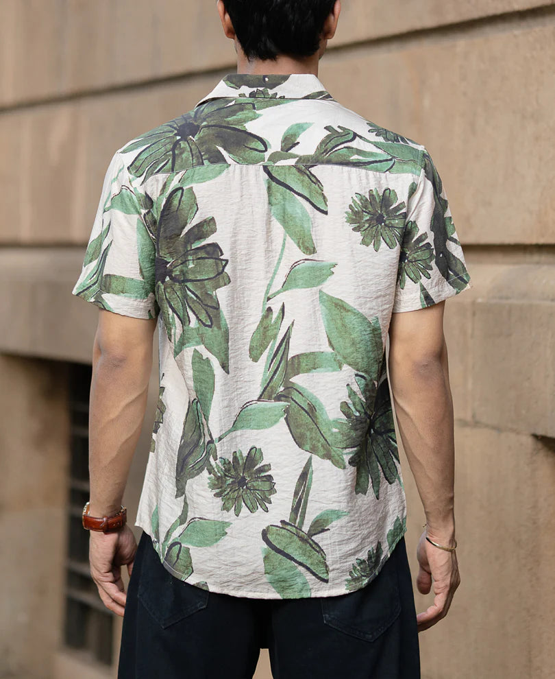 Designer Beige Floral Print Shirt for Women with Soft and Comfortable Material