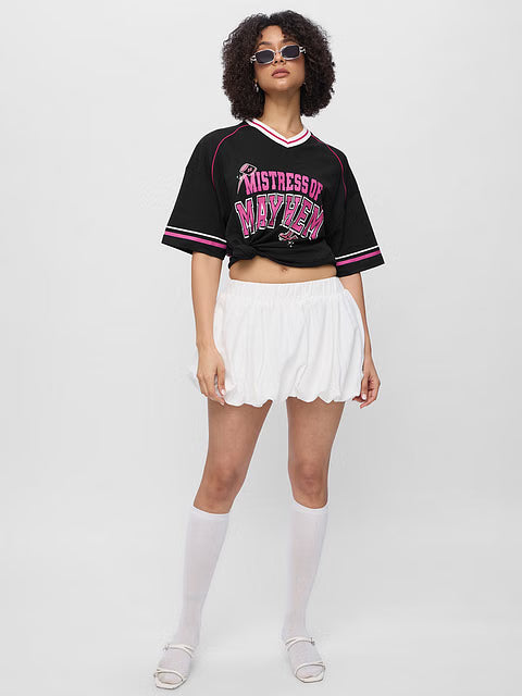 Mistress of Mayhem Stylish Printed T Shirt with Comfortable Fit