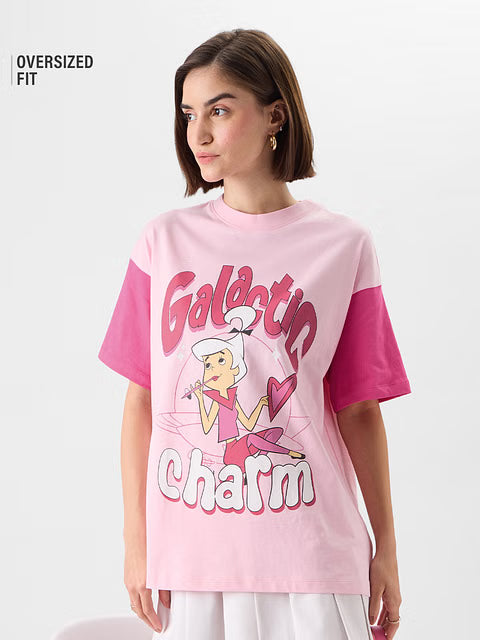 Galactic Charm Comfortable Graphic Tee for Women