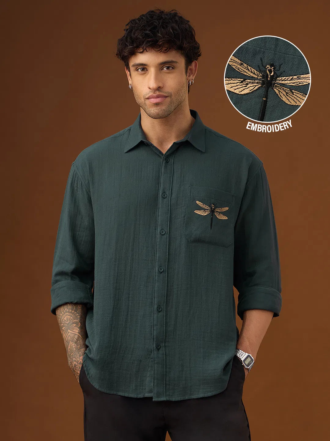 Men’s Relaxed Shirts by Dragonfly Modern Comfortable Casual Fashion Wear for Travel and Lifestyle