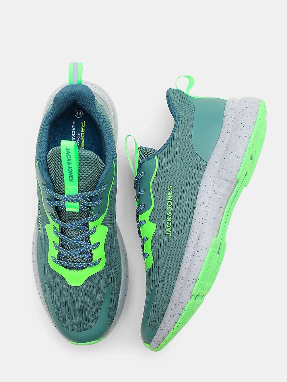 Fashionable Men’s Green Mesh Sneakers Breathable Lace-Up Casual Sports Shoes for Daily Comfort and Style