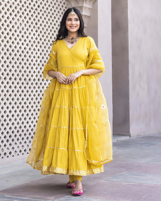 Beautiful Dahabi Gotapatti Cotton Suit Set for Women Designed for Comfort Trendy Style and Traditional Functions