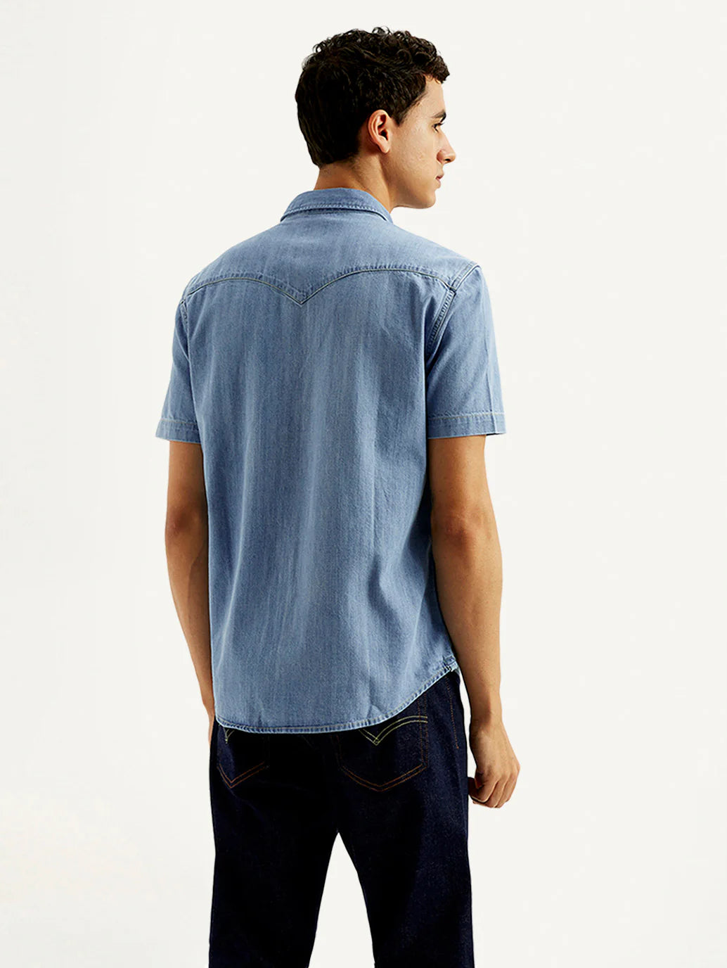 Stylish Men’s Solid Slim Fit Denim Shirt – Modern Casual and Semi-Formal Wear for Daily Comfort, Travel, and Weekend Outings