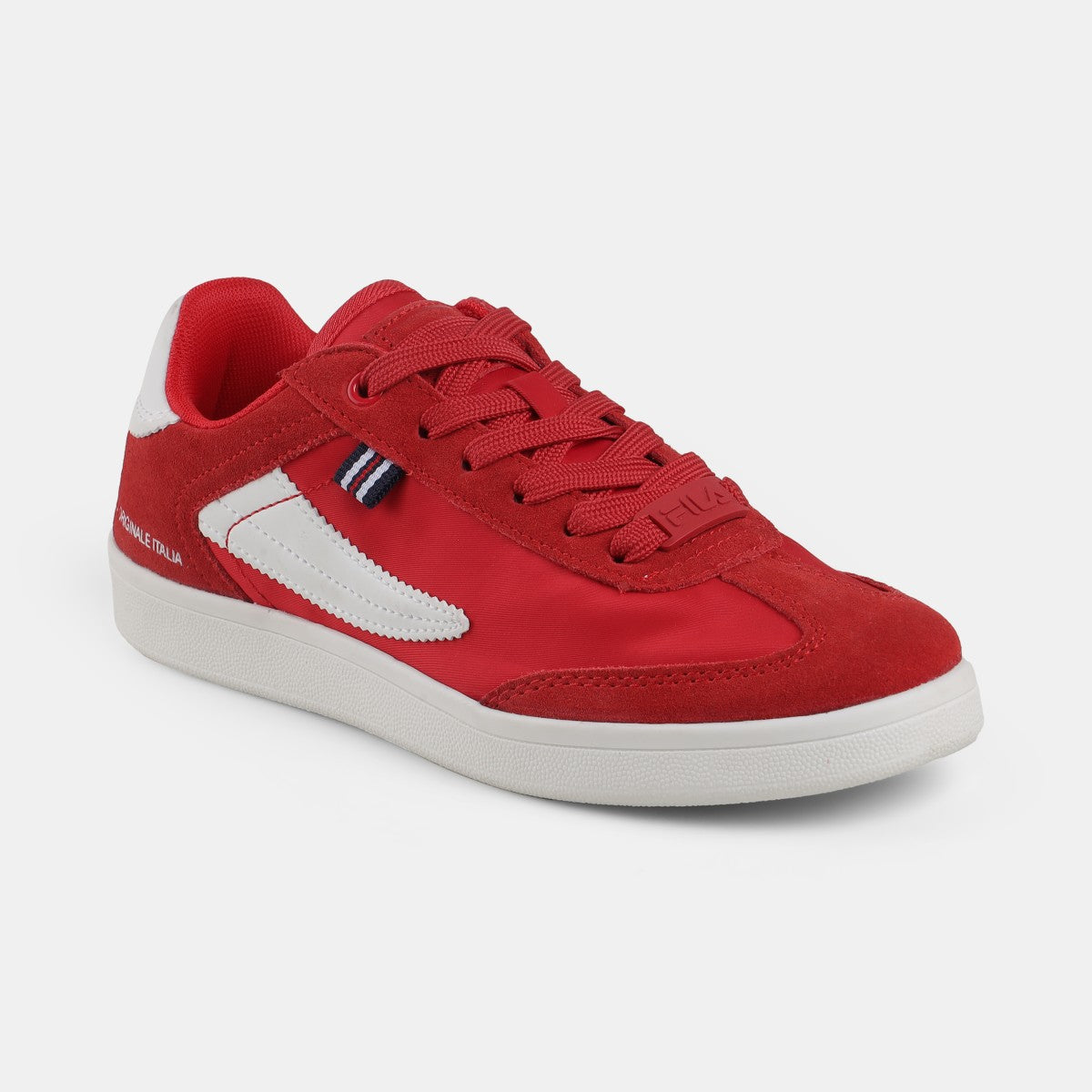 Soft Fabric Men’s Red Athletic Sneakers for Fitness and Outdoor Activities