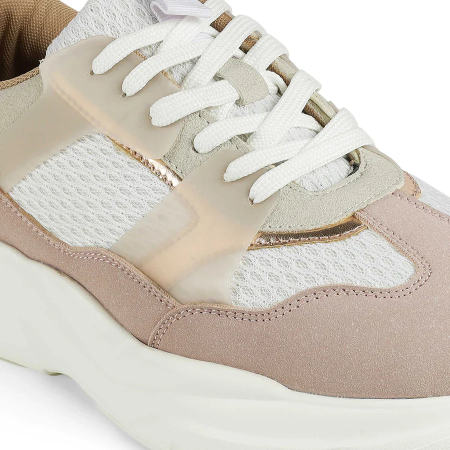 Modern Pink Women’s Sneakers with Non Slip Outsole and All Day Comfort