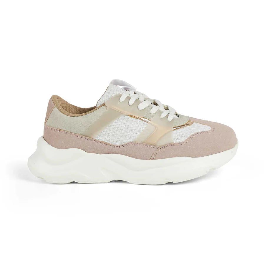 Modern Pink Women’s Sneakers with Non Slip Outsole and All Day Comfort