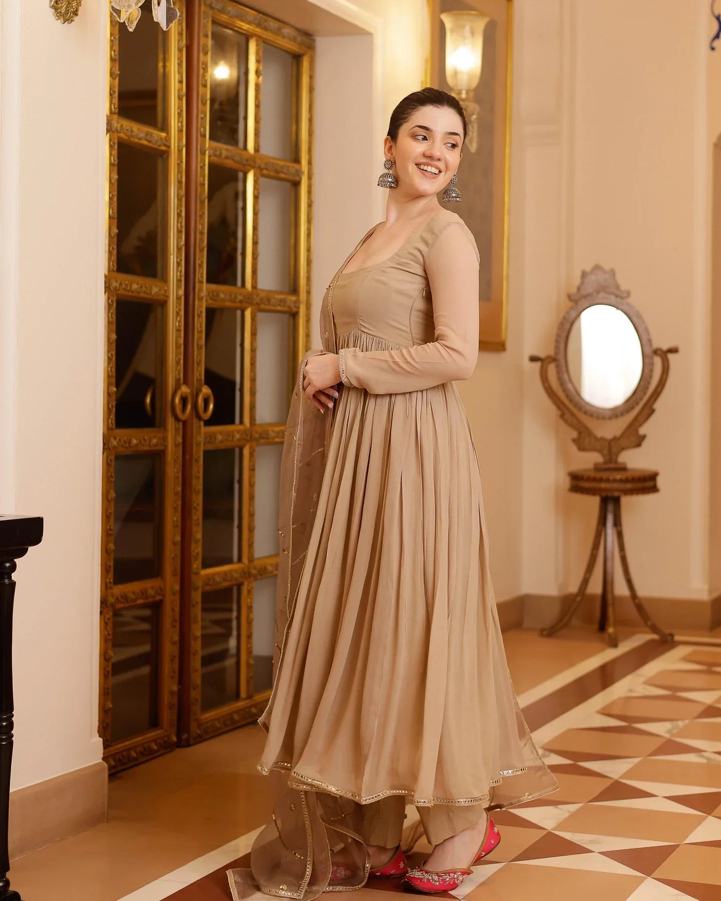 Traditional Gotapatti Georgette Suit Set for Weddings and Celebrations