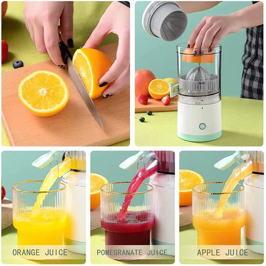 Portable Electric Citrus Juicer with USB Recharge, 45W Motor, and Easy Travel Design
