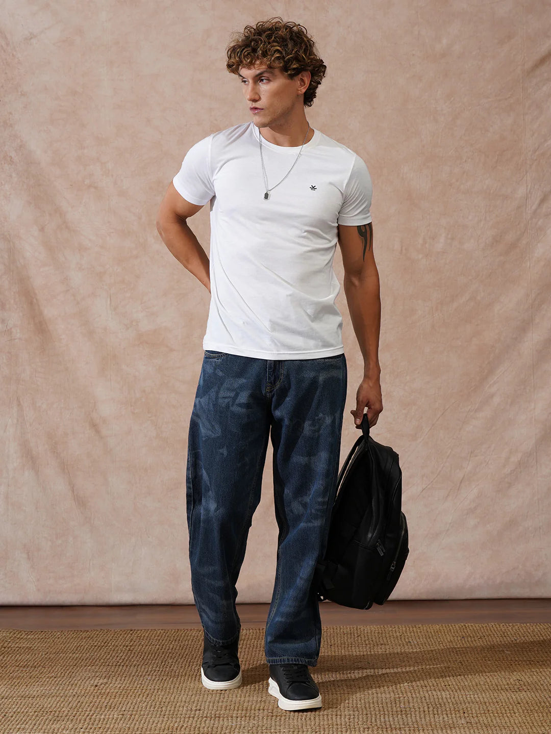 Soft Fabric Blue Washed Loose Fit Jeans for Comfortable Daily Wear