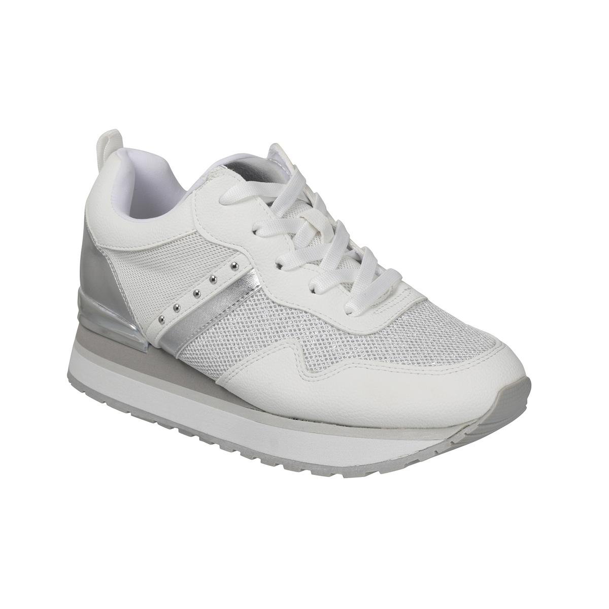 Classic Women White Casual Sneakers with Lightweight Comfort and Stylish Design