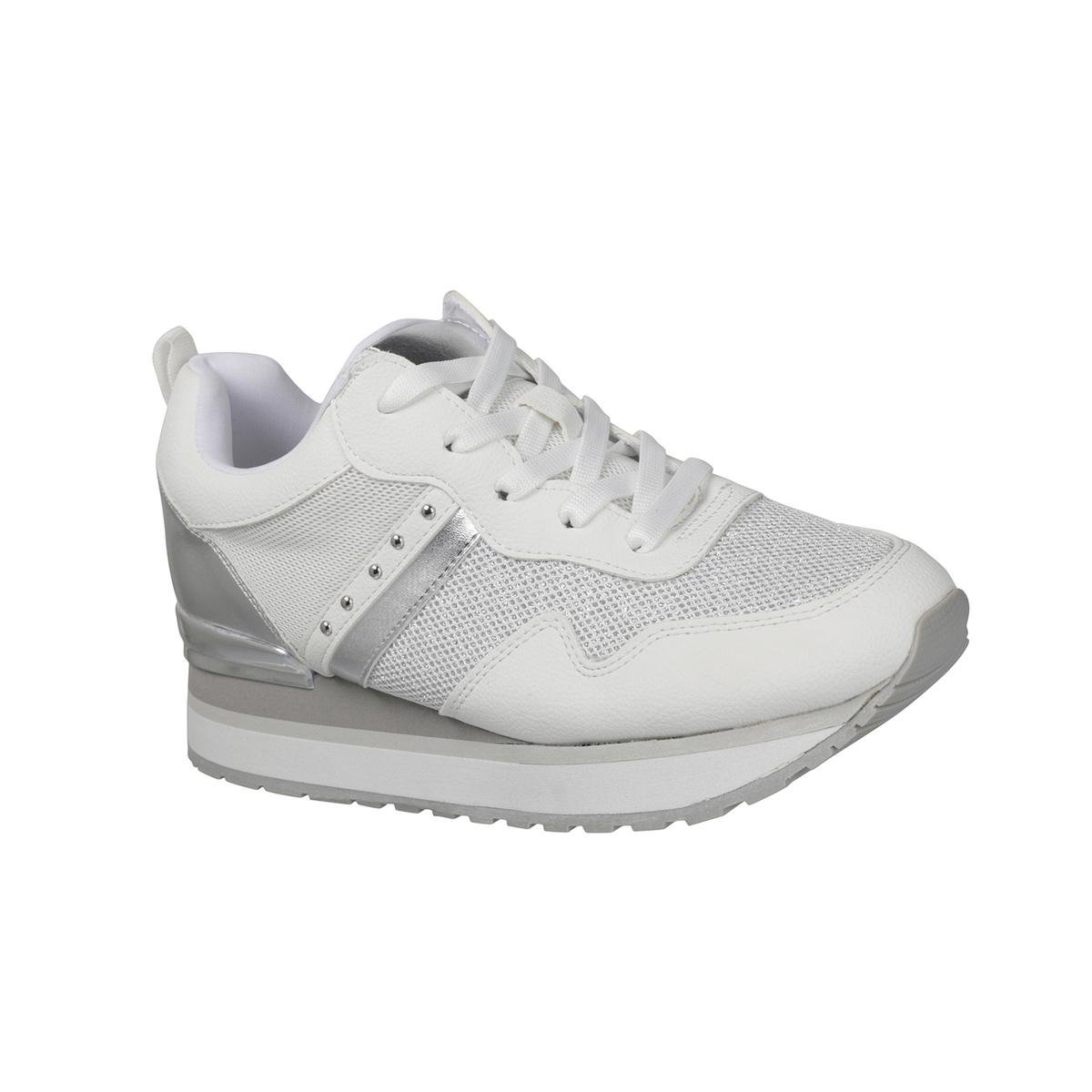 Classic Women White Casual Sneakers with Lightweight Comfort and Stylish Design
