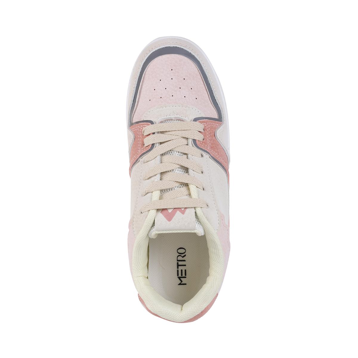 Statement Pink Casual Sneakers for Women with Modern Design and Comfortable Fit