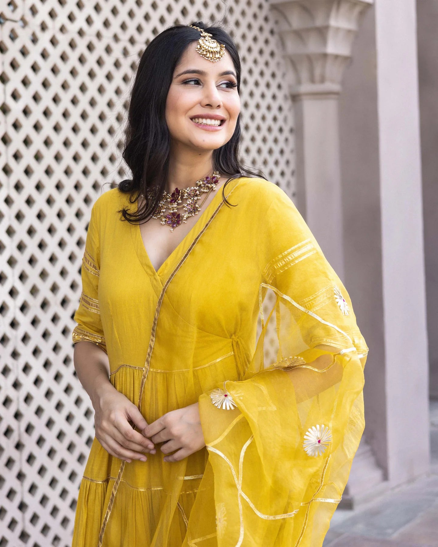 Beautiful Dahabi Gotapatti Cotton Suit Set for Women Designed for Comfort Trendy Style and Traditional Functions