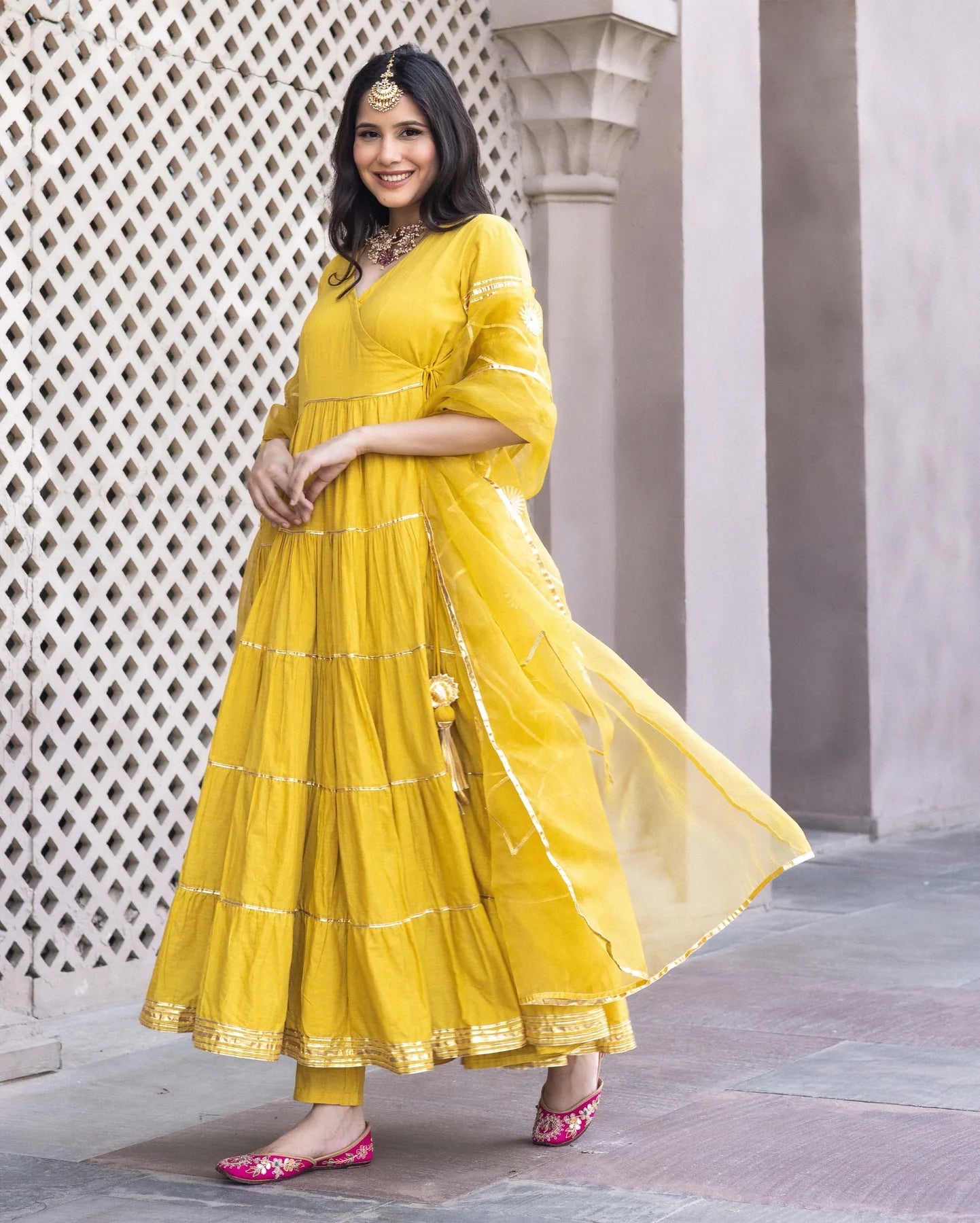 Beautiful Dahabi Gotapatti Cotton Suit Set for Women Designed for Comfort Trendy Style and Traditional Functions