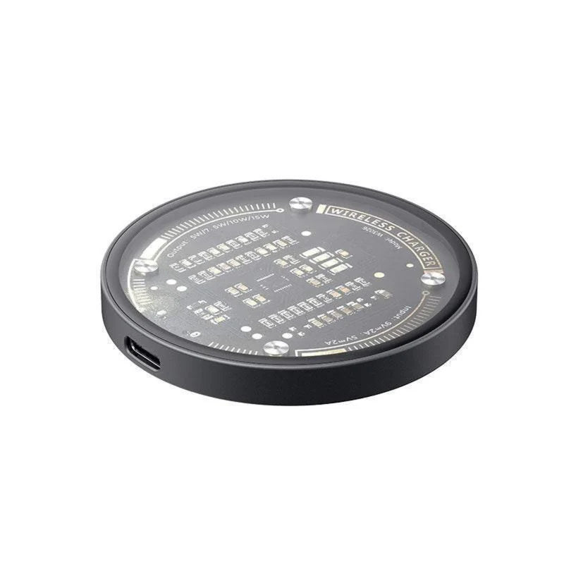 Super Slim Wireless Charging Pad with Fast Qi Charging, Strong Magnets, and Tempered Glass