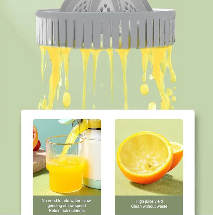Portable Electric Citrus Juicer with USB Recharge, 45W Motor, and Easy Travel Design